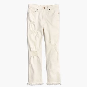 Madewell Tall Retro Crop Bootcut Jeans: Distressed Edition